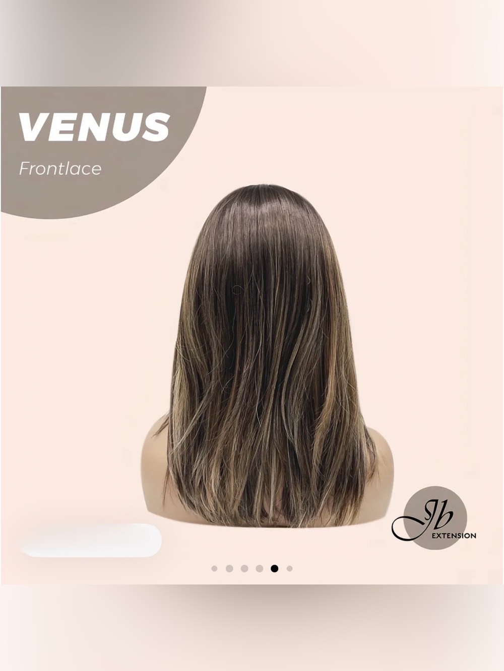 JB EXTENSIONS VENUS Dark Brown Wig with Blonde Face-Framing Highlights - Picture 5 of 9